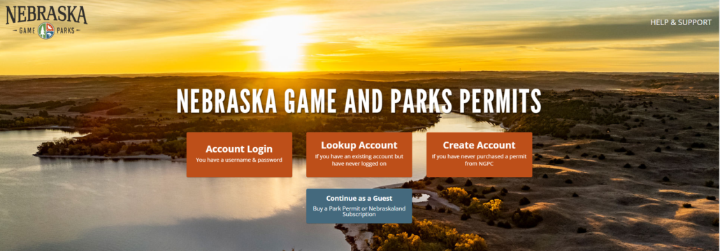 Go Outdoors NE is the New and Improved Permitting System for Nebraska Game and Parks Commission